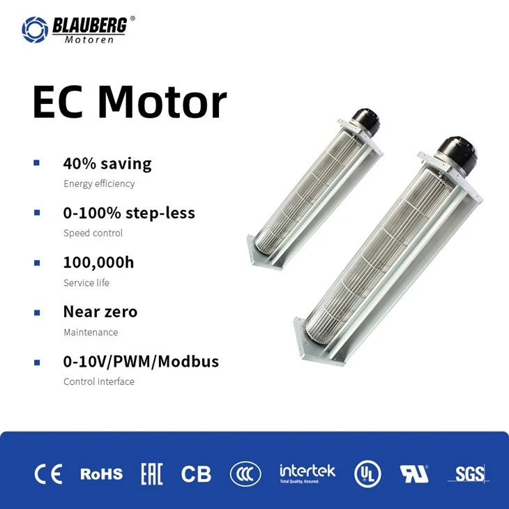 80mm AC Cross Flow Fan 230V HVAC Blower High Static Pressure For Air Curtain And Refrigeration Equipment high quality